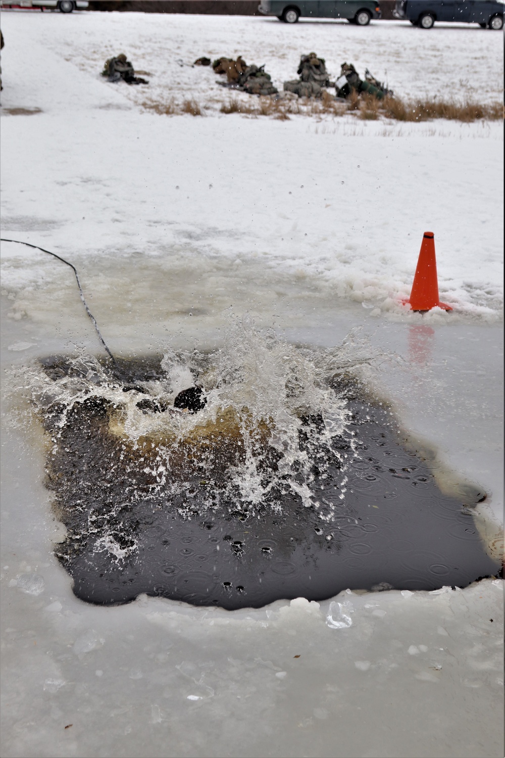 CWOC Class 20-02 students complete cold-water immersion training at Fort McCoy