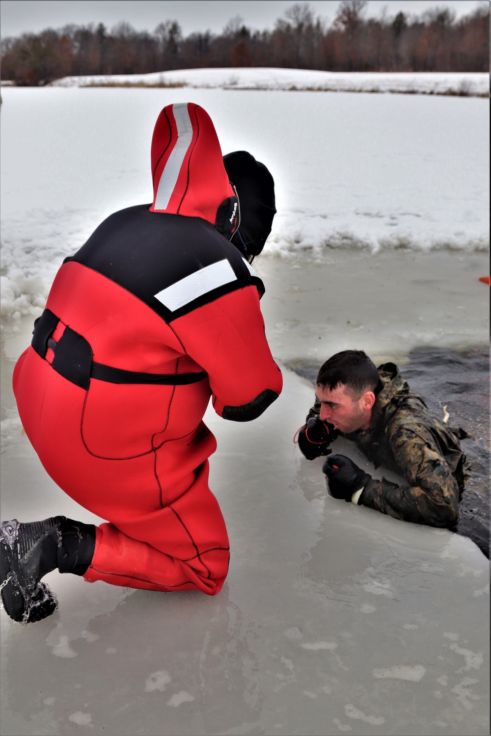 CWOC Class 20-02 students complete cold-water immersion training at Fort McCoy