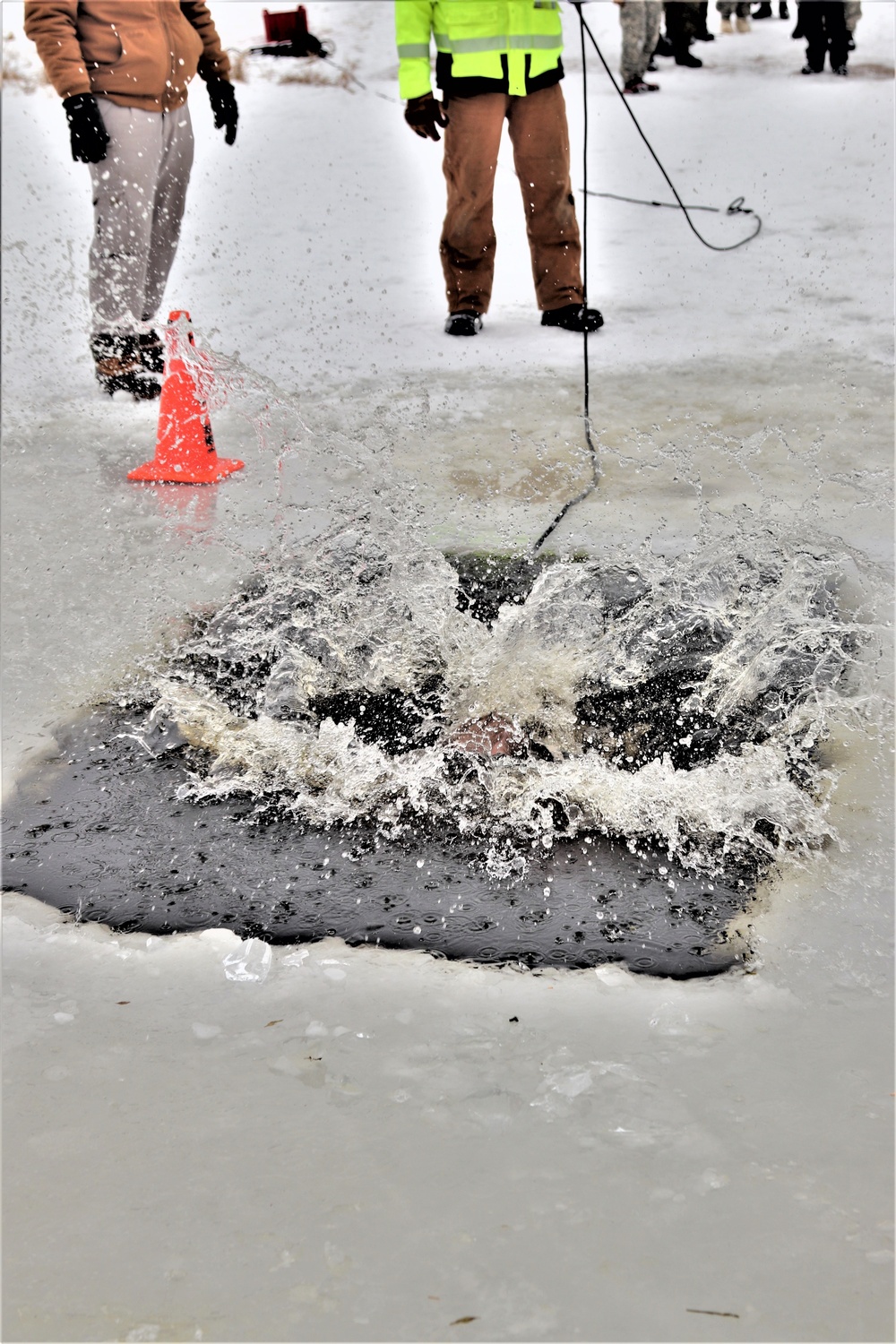 CWOC Class 20-02 students complete cold-water immersion training at Fort McCoy