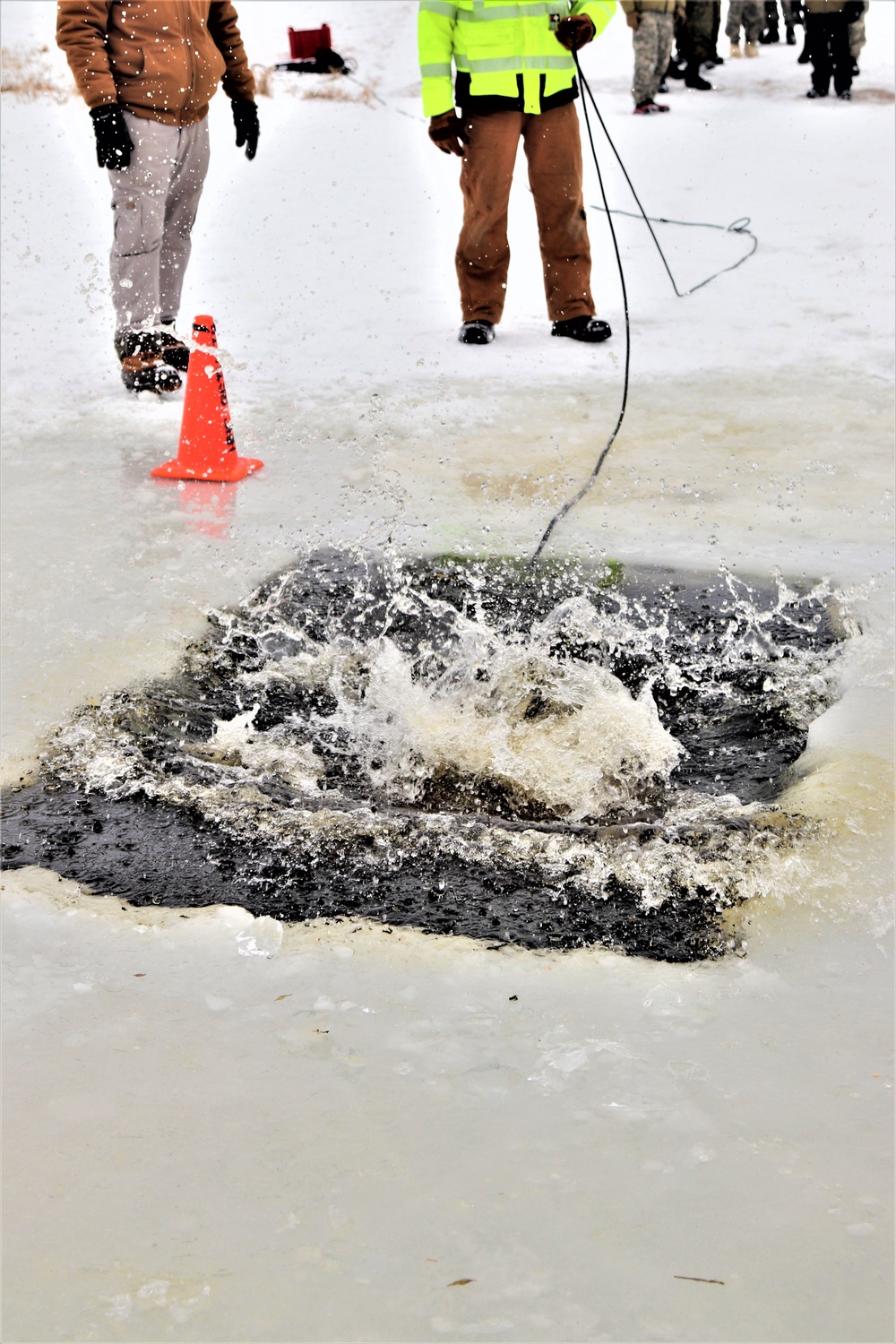 CWOC Class 20-02 students complete cold-water immersion training at Fort McCoy