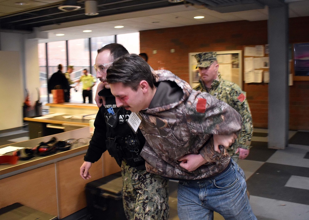 Naval Submarine Base New London Active Shooter Drill