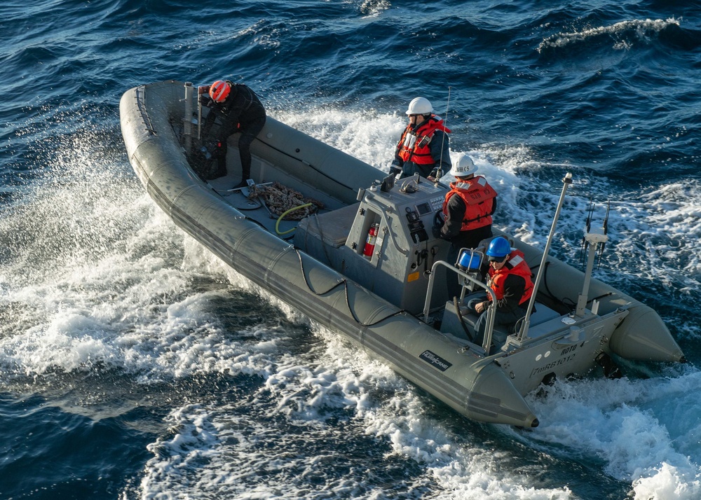 Sterett Conducts Small Boat Operations