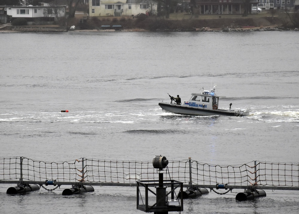 Naval Submarine Base New London small boat attack drill