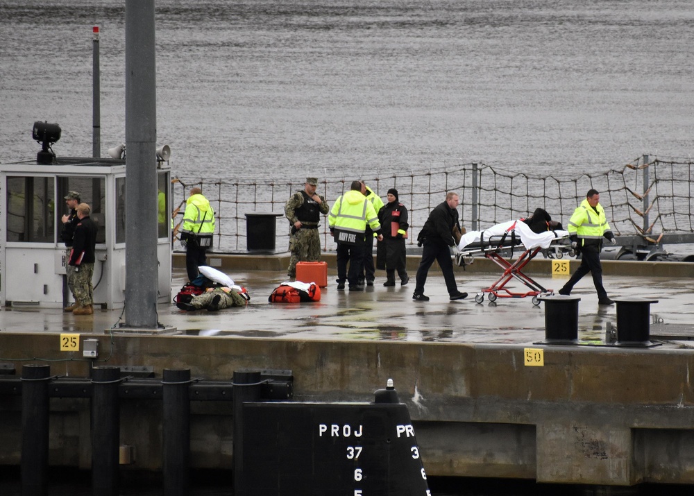 Naval Submarine Base New London small boat attack drill