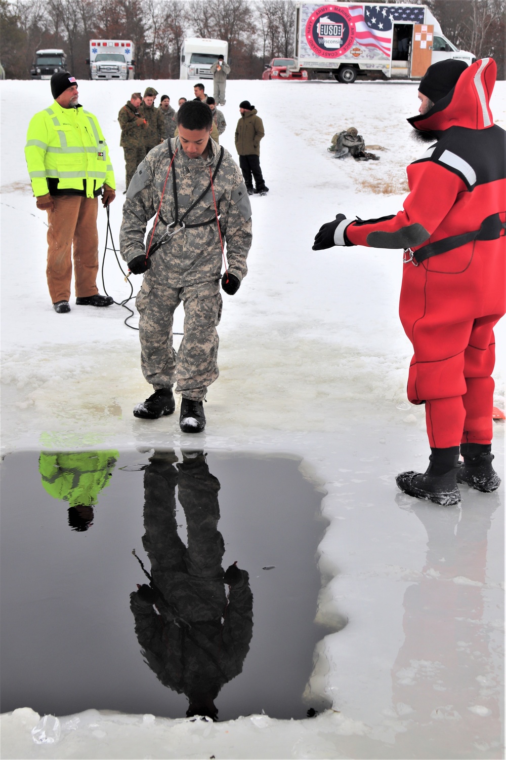 CWOC Class 20-02 students complete cold-water immersion training at Fort McCoy