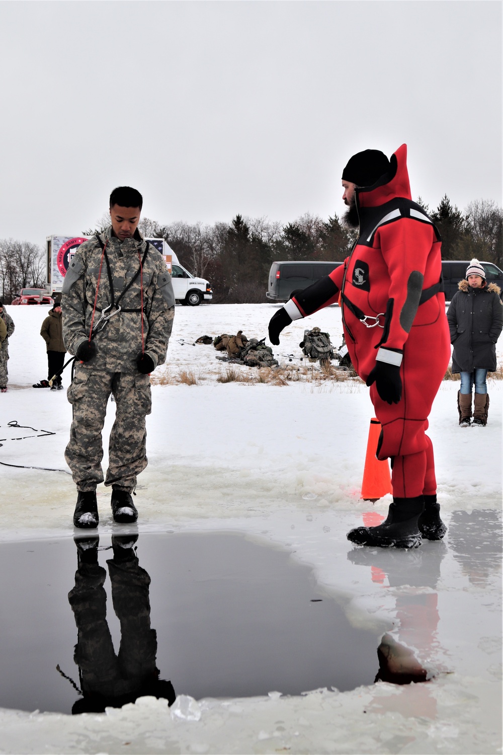 CWOC Class 20-02 students complete cold-water immersion training at Fort McCoy