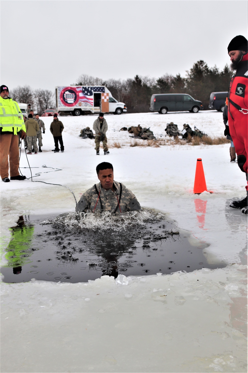 CWOC Class 20-02 students complete cold-water immersion training at Fort McCoy