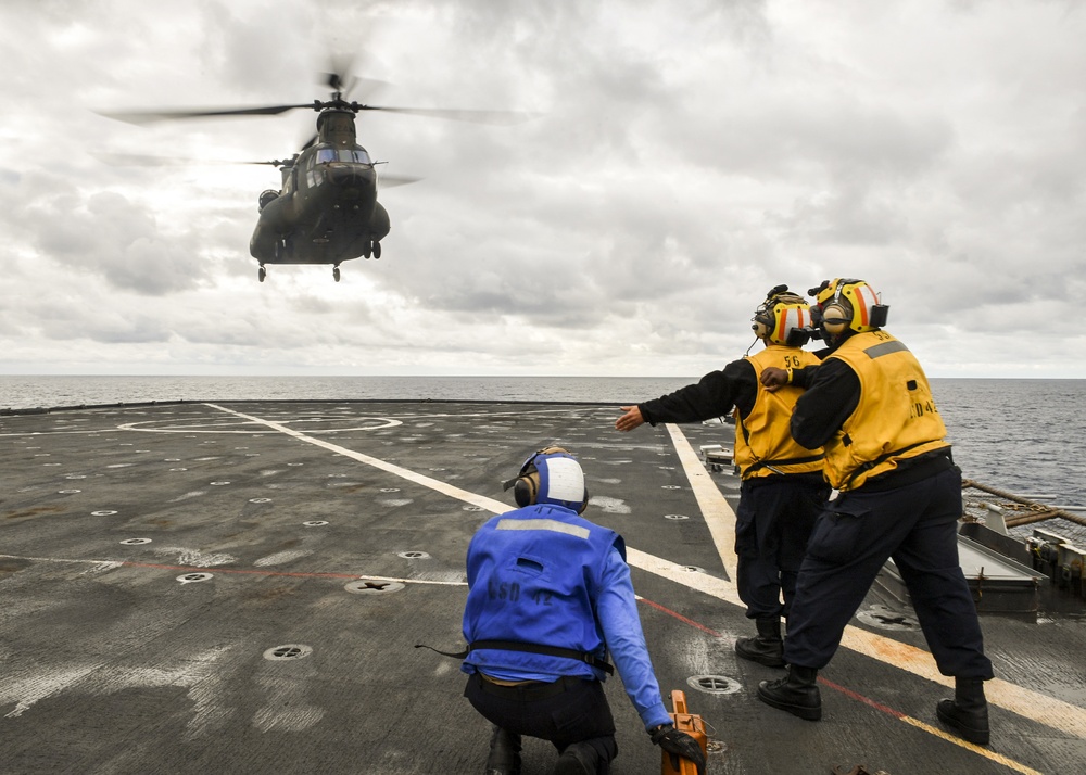 USS Germantown (LSD 42) flight operations with Japan Ground Self-Defense Force