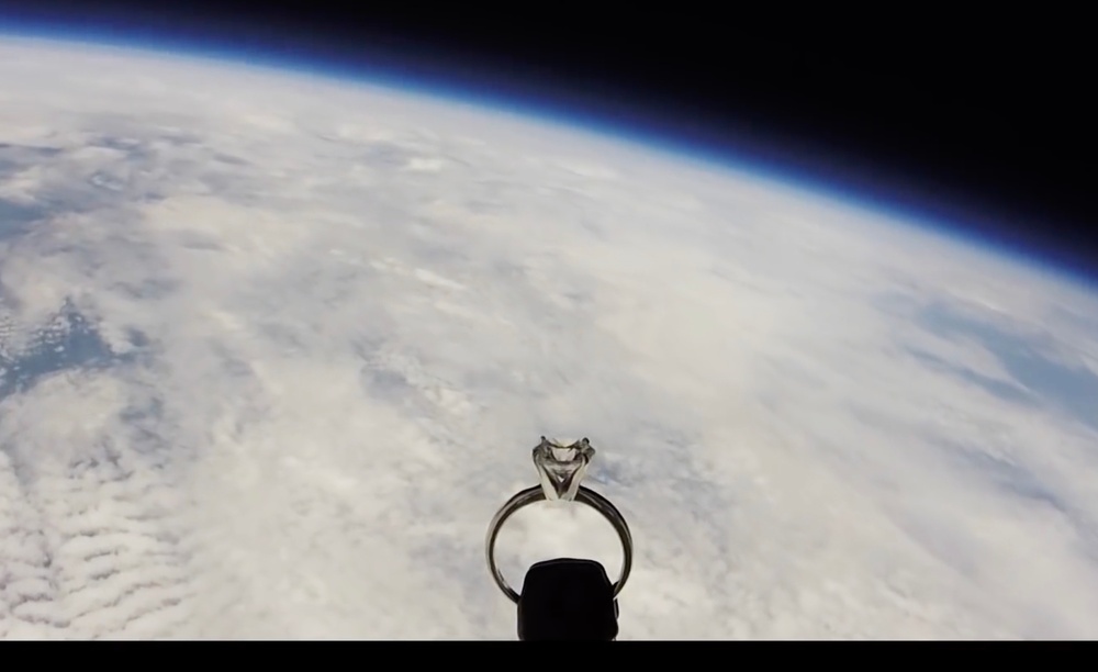 Whiteman AFB pilot launches ring into space, proposes marriage