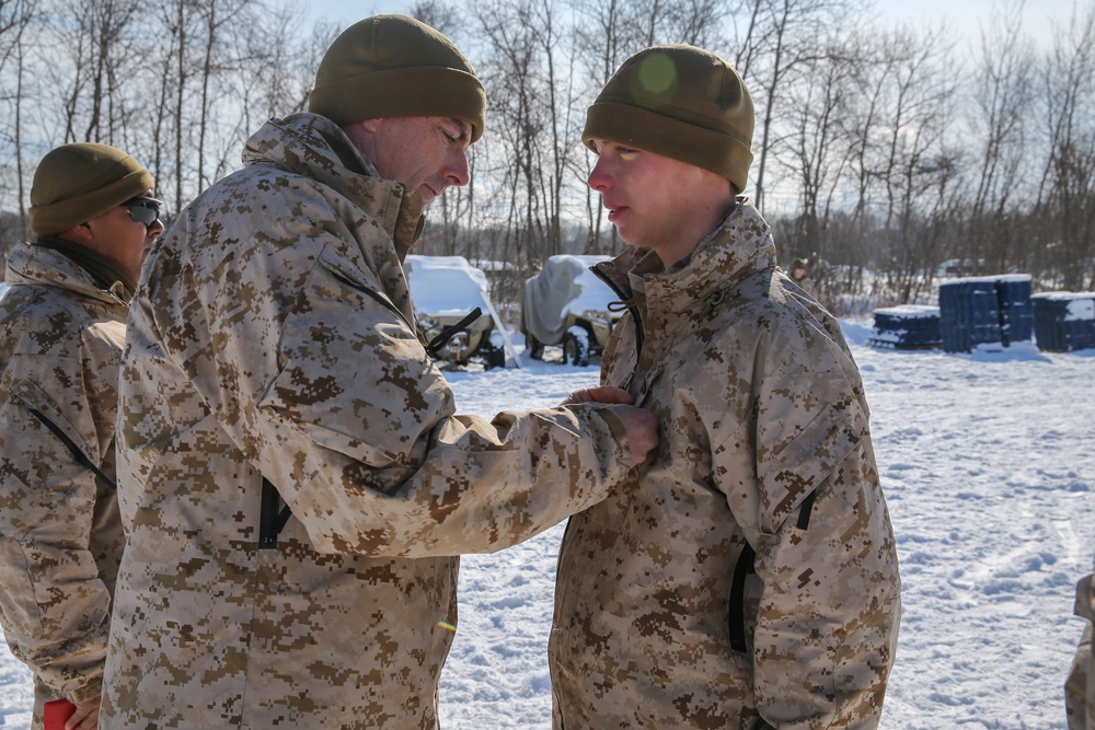 U.S. Marine Col. Perry Awards Marines and Sailor at Northern Viper 2020 U.S. Marine Col. Perry Awards Marines and Sailor at Northern Viper 2020