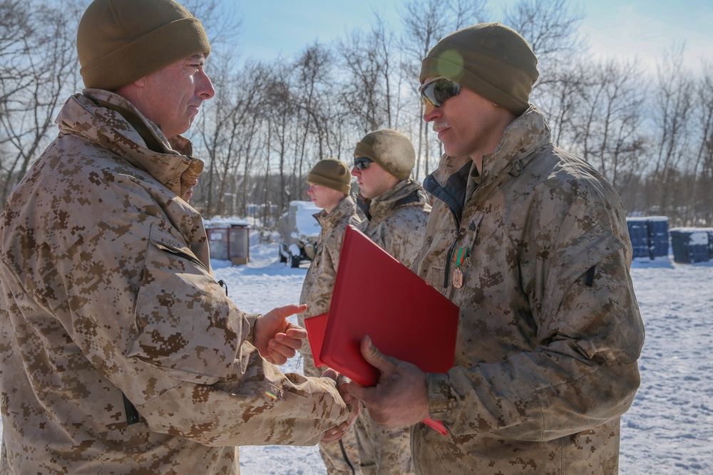 U.S. Marine Col. Perry Awards Marines and Sailor at Northern Viper 2020 U.S. Marine Col. Perry Awards Marines and Sailor at Northern Viper 2020