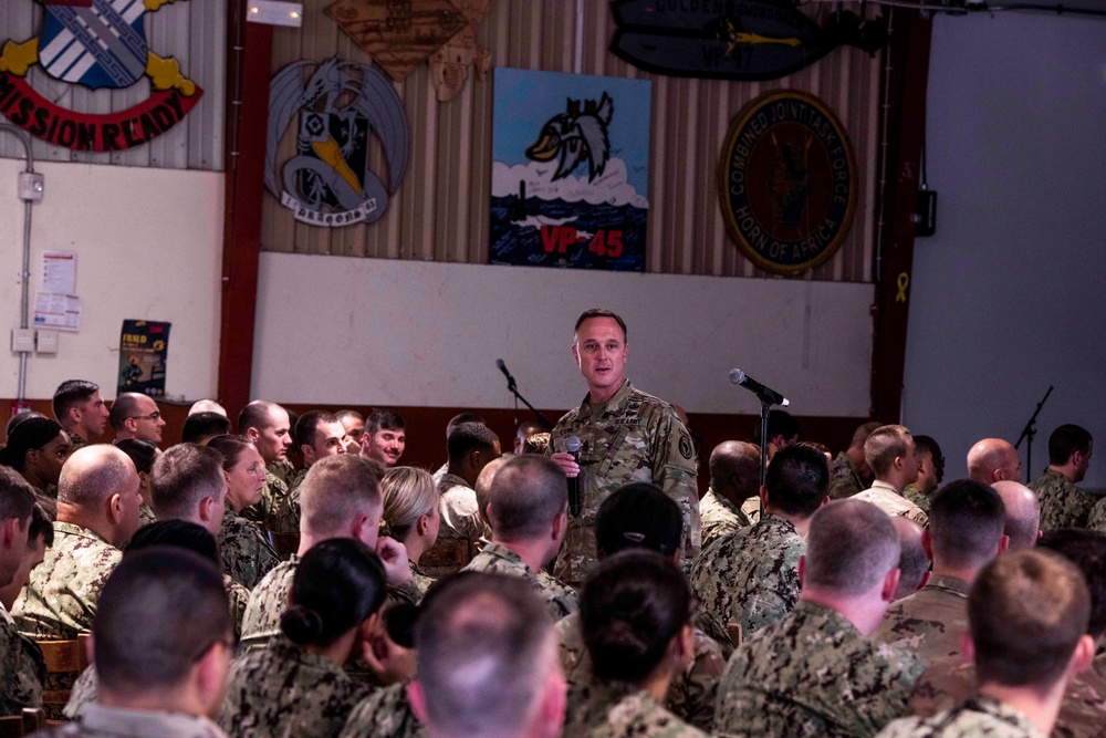 Combined Joint Task Force - Horn of Africa hosts town hall at Camp Lemonnier, Djibouti