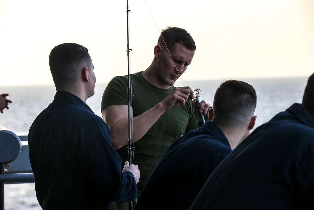Marines, Sailors participate in Fish Call