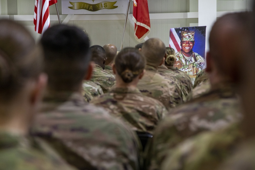 Spc. Antonio Moore Honored in Memorial Ceremony