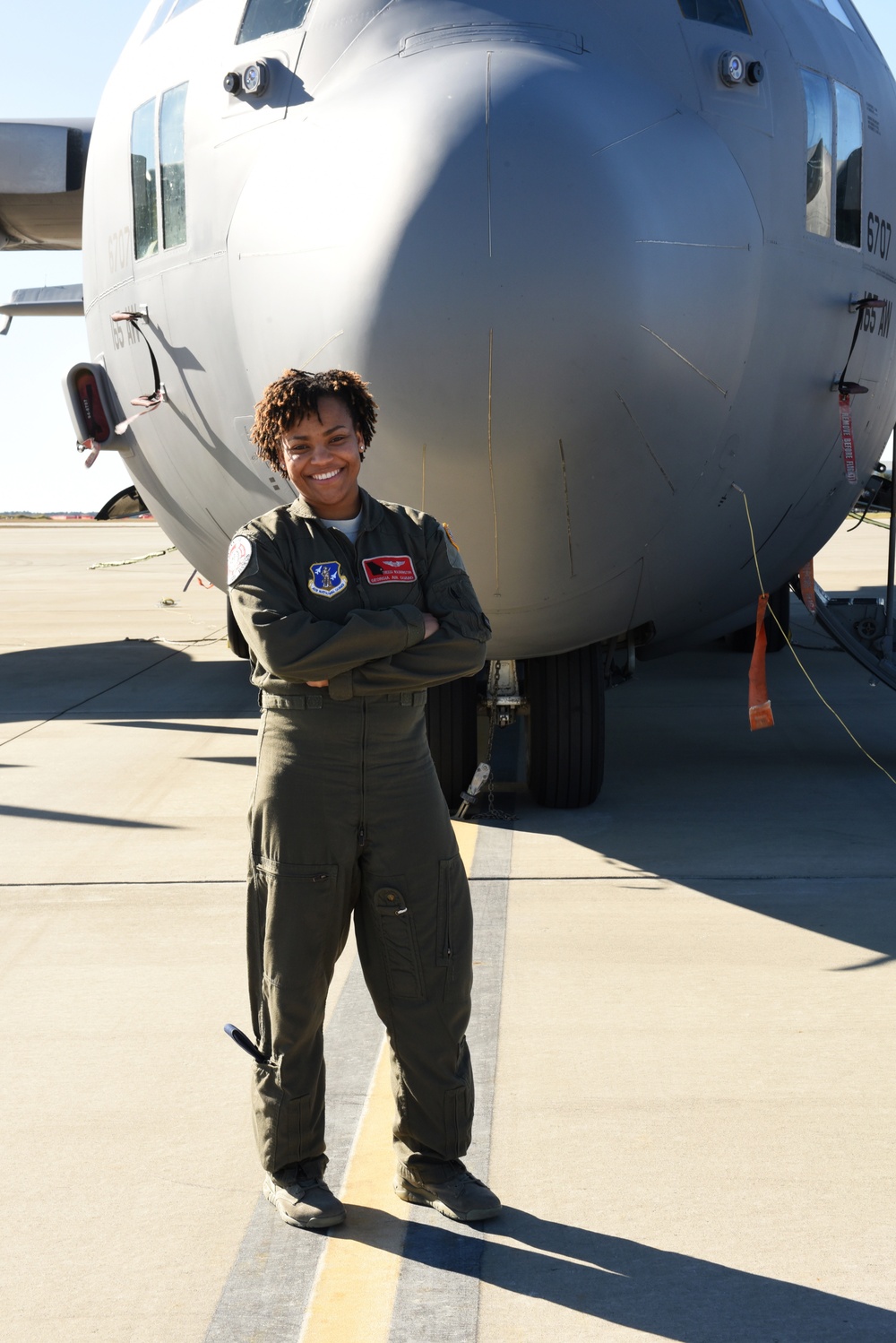 First African-American woman C-130H pilot returns to 165th Airlift Wing.