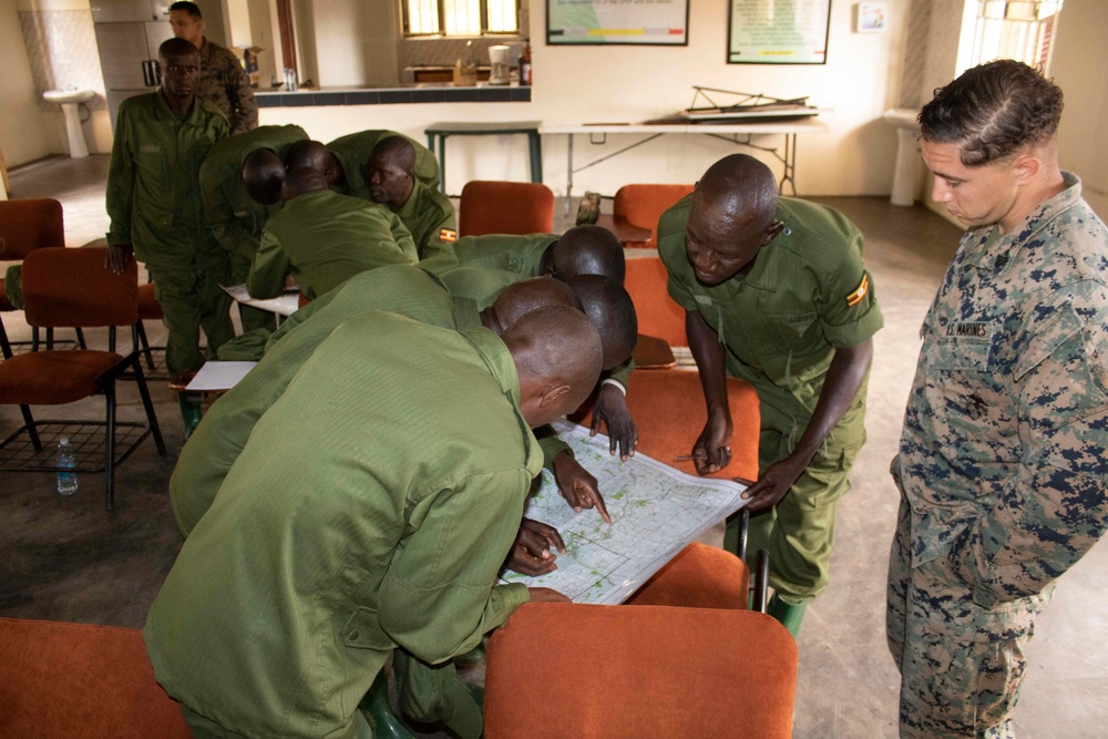 U.S. Marines advise the Uganda People's Defence Force