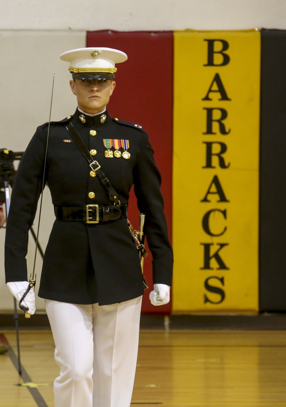 Marines Participate in Parade Staff Tryouts