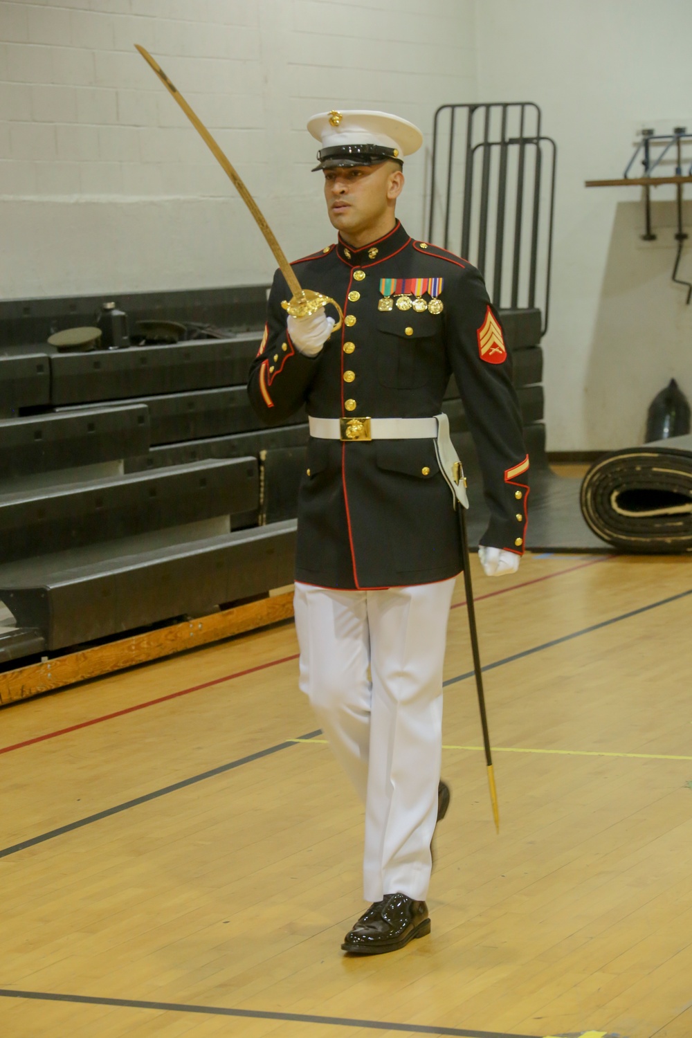 Marines Participate in Parade Staff Tryouts