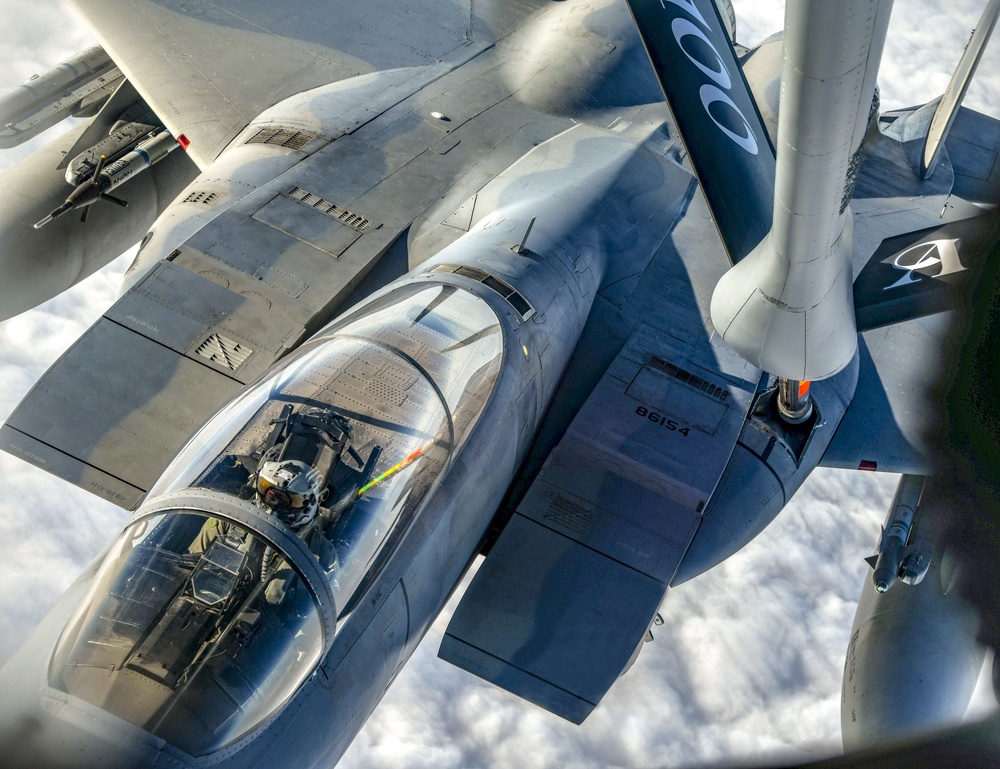 100th Air Refueling Wing Refuels F-15C Eagle