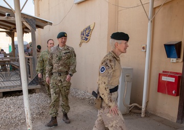 Canadian Major General Jennie Carignan and British Major General Gerald Strickland visit Camp Taji
