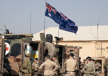 Canadian Major General Jennie Carignan and British Major General Gerald Strickland visit Camp Taji