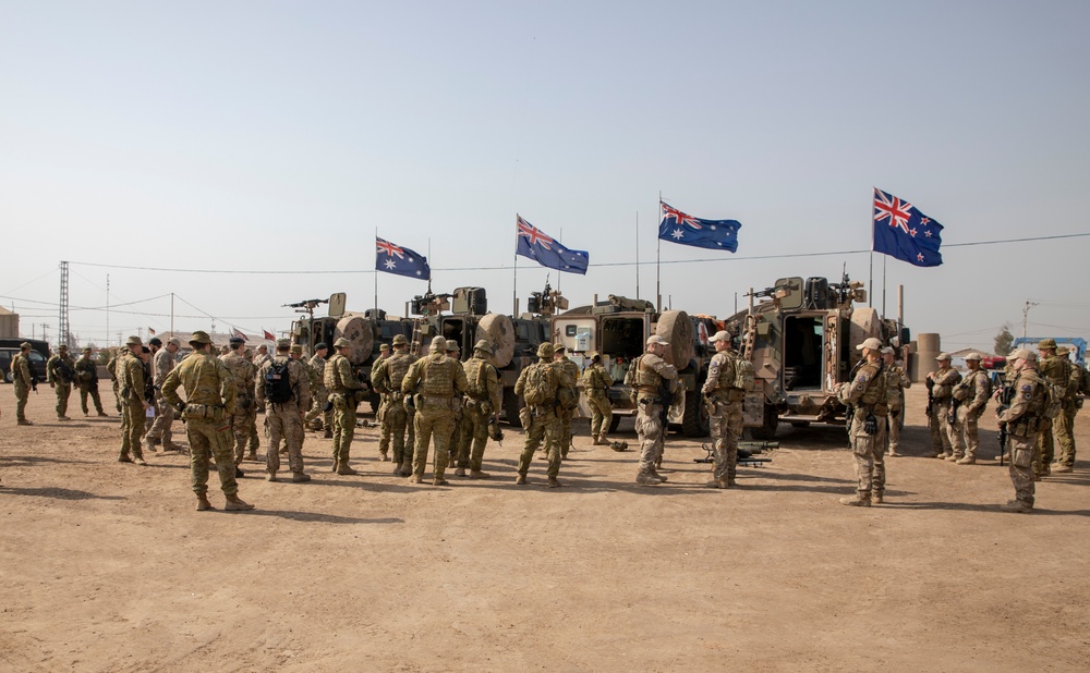 Canadian Major General Jennie Carignan and British Major General Gerald Strickland visit Camp Taji