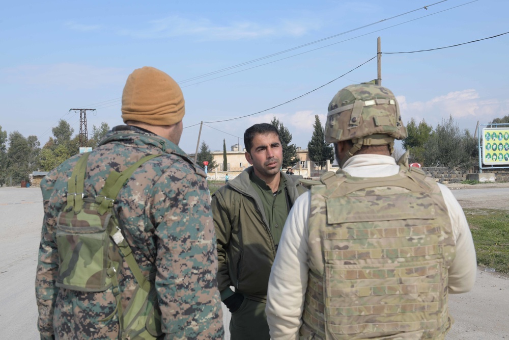 Syrian Democratic Forces work with US Forces
