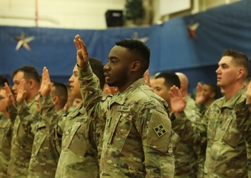 Mass re-enlistment: Soldiers reaffirm commitment