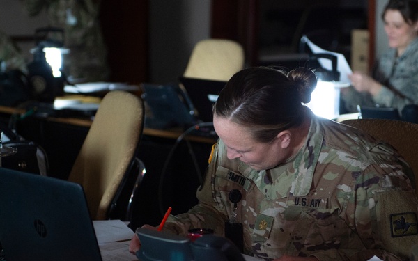 Joint operations center conducts blackout exercise