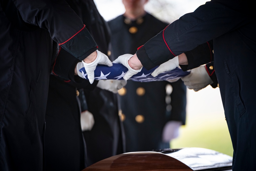 Military Funeral Honors with Funeral Escort Were Conducted for U.S. Marine Corps Pfc. Edward Nalazek in Section 60