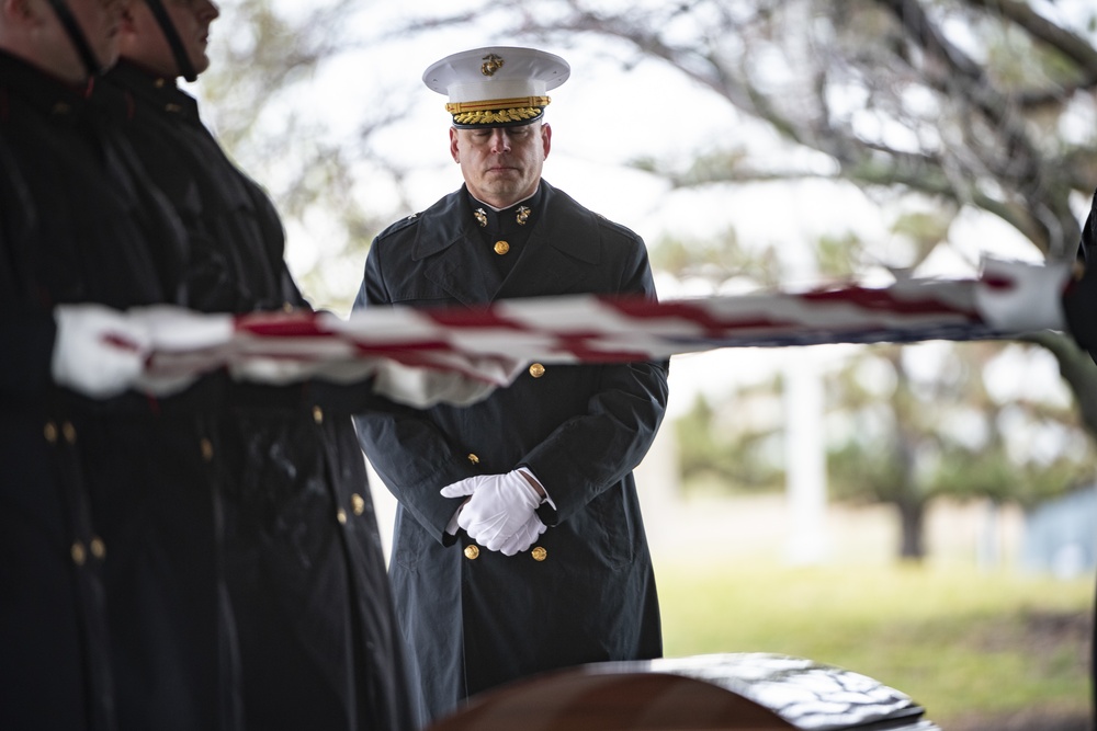 Military Funeral Honors with Funeral Escort Were Conducted for U.S. Marine Corps Pfc. Edward Nalazek in Section 60