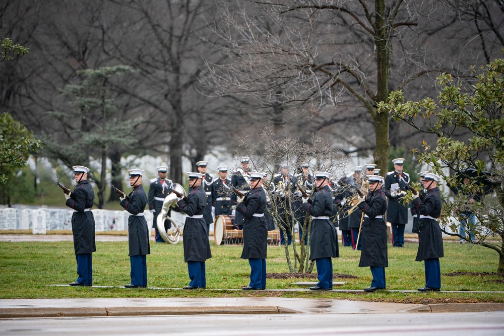 Military Funeral Honors with Funeral Escort Were Conducted for U.S. Marine Corps Pfc. Edward Nalazek in Section 60