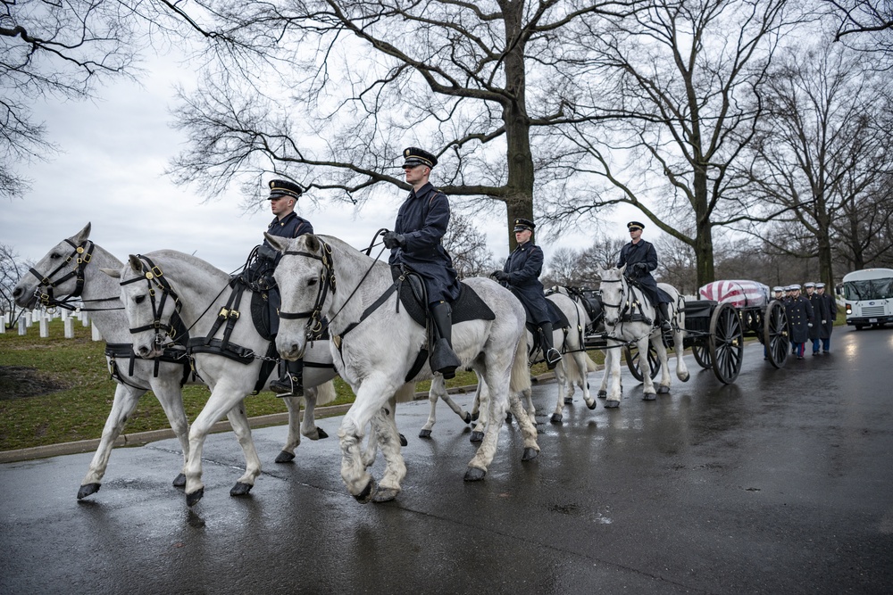 Military Funeral Honors with Funeral Escort Were Conducted for U.S. Marine Corps Pfc. Edward Nalazek in Section 60