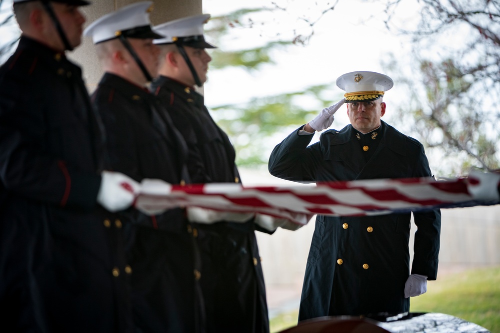 Military Funeral Honors with Funeral Escort Were Conducted for U.S. Marine Corps Pfc. Edward Nalazek in Section 60