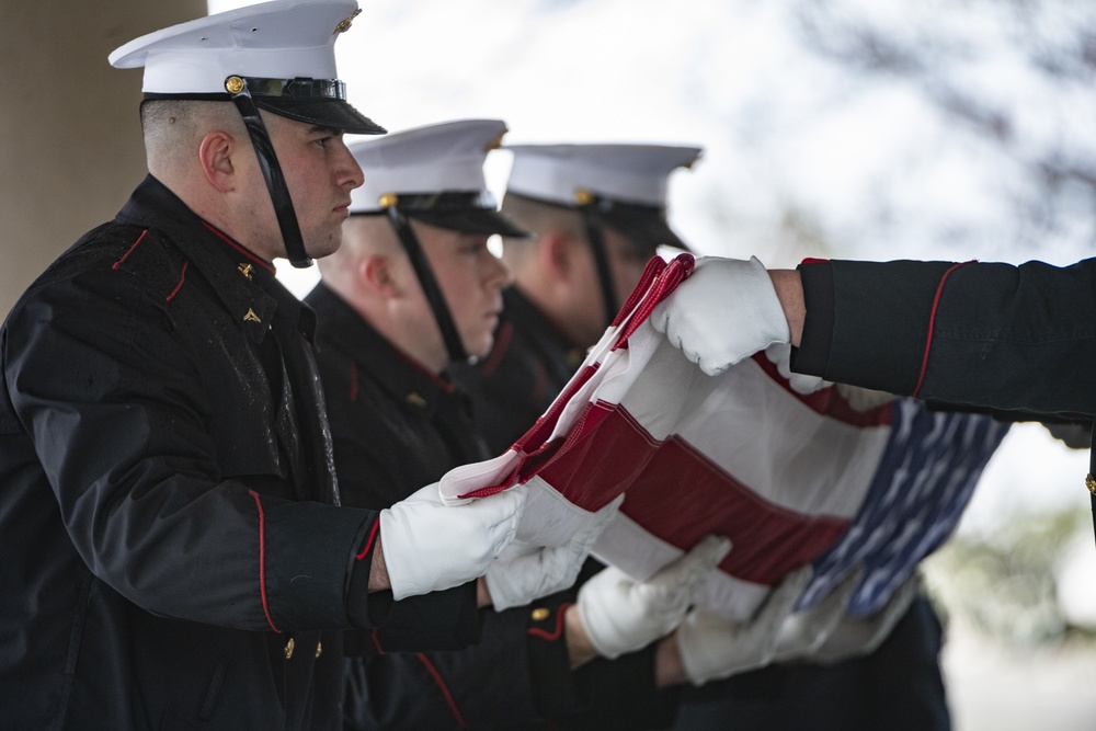 Military Funeral Honors with Funeral Escort Were Conducted for U.S. Marine Corps Pfc. Edward Nalazek in Section 60