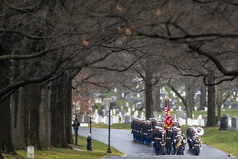 Military Funeral Honors with Funeral Escort Were Conducted for U.S. Marine Corps Pfc. Edward Nalazek in Section 60