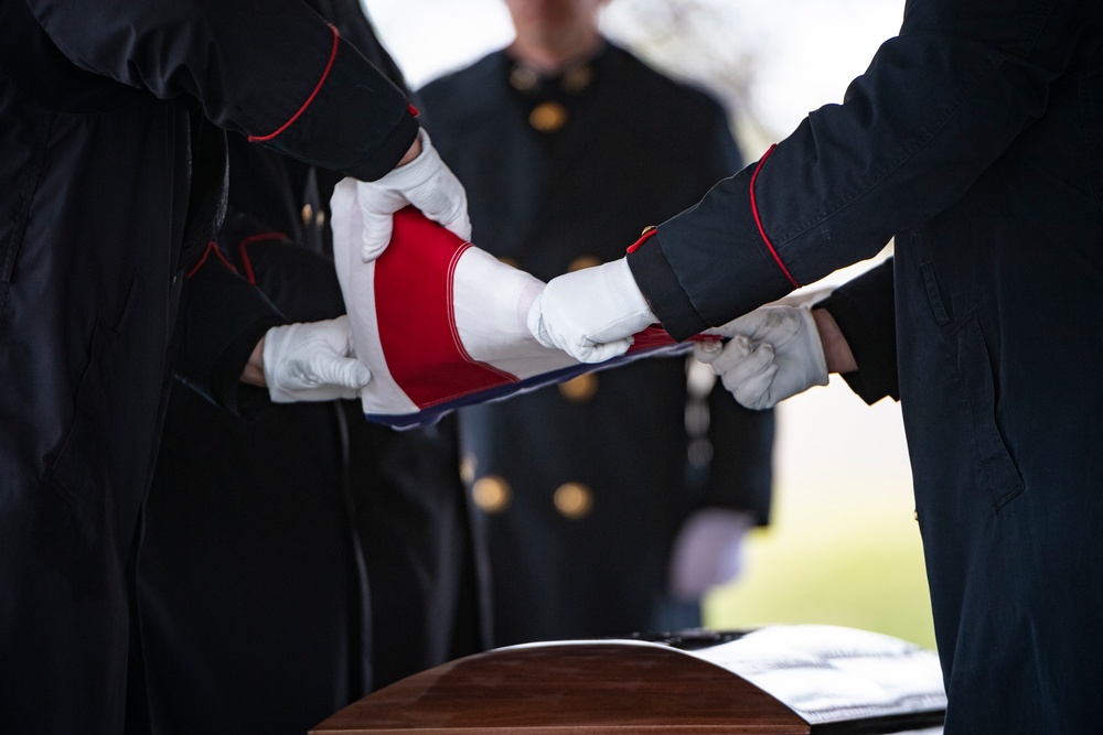 Military Funeral Honors with Funeral Escort Were Conducted for U.S. Marine Corps Pfc. Edward Nalazek in Section 60