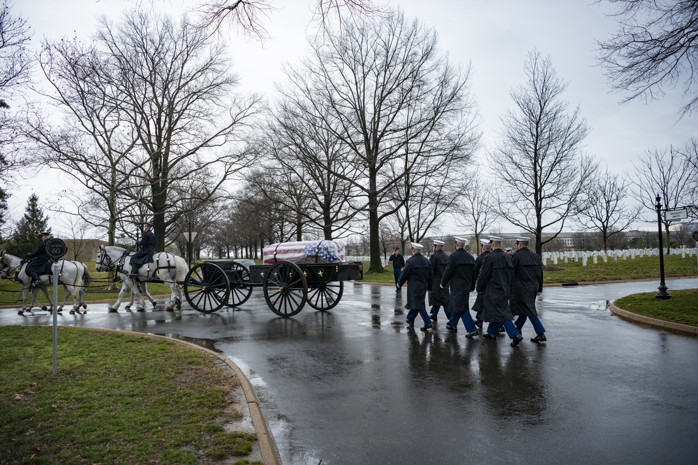 Military Funeral Honors with Funeral Escort Were Conducted for U.S. Marine Corps Pfc. Edward Nalazek in Section 60