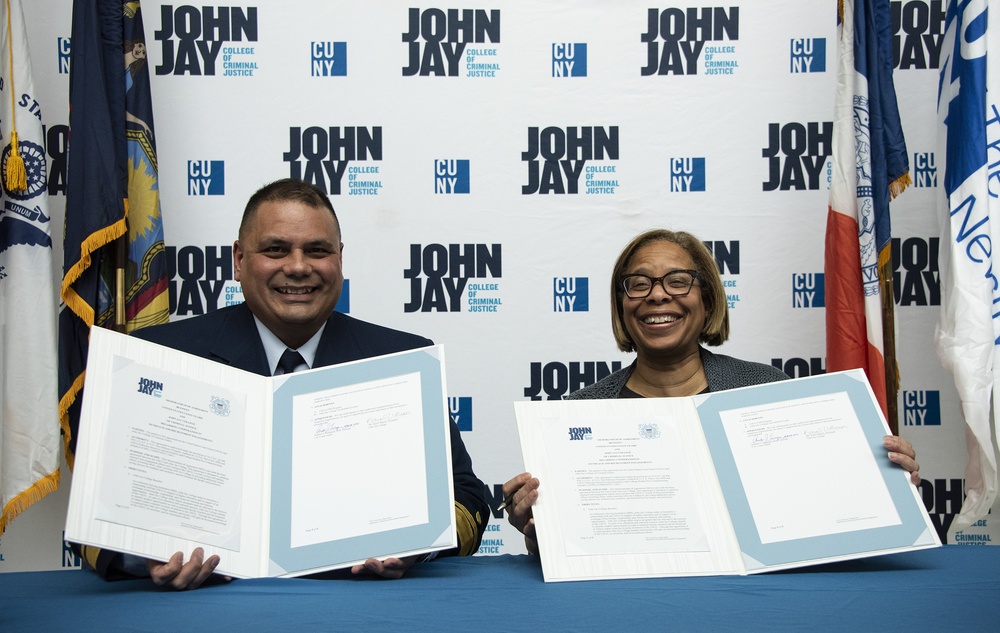 U.S. Coast Guard, John Jay College sign Memorandum of Agreement