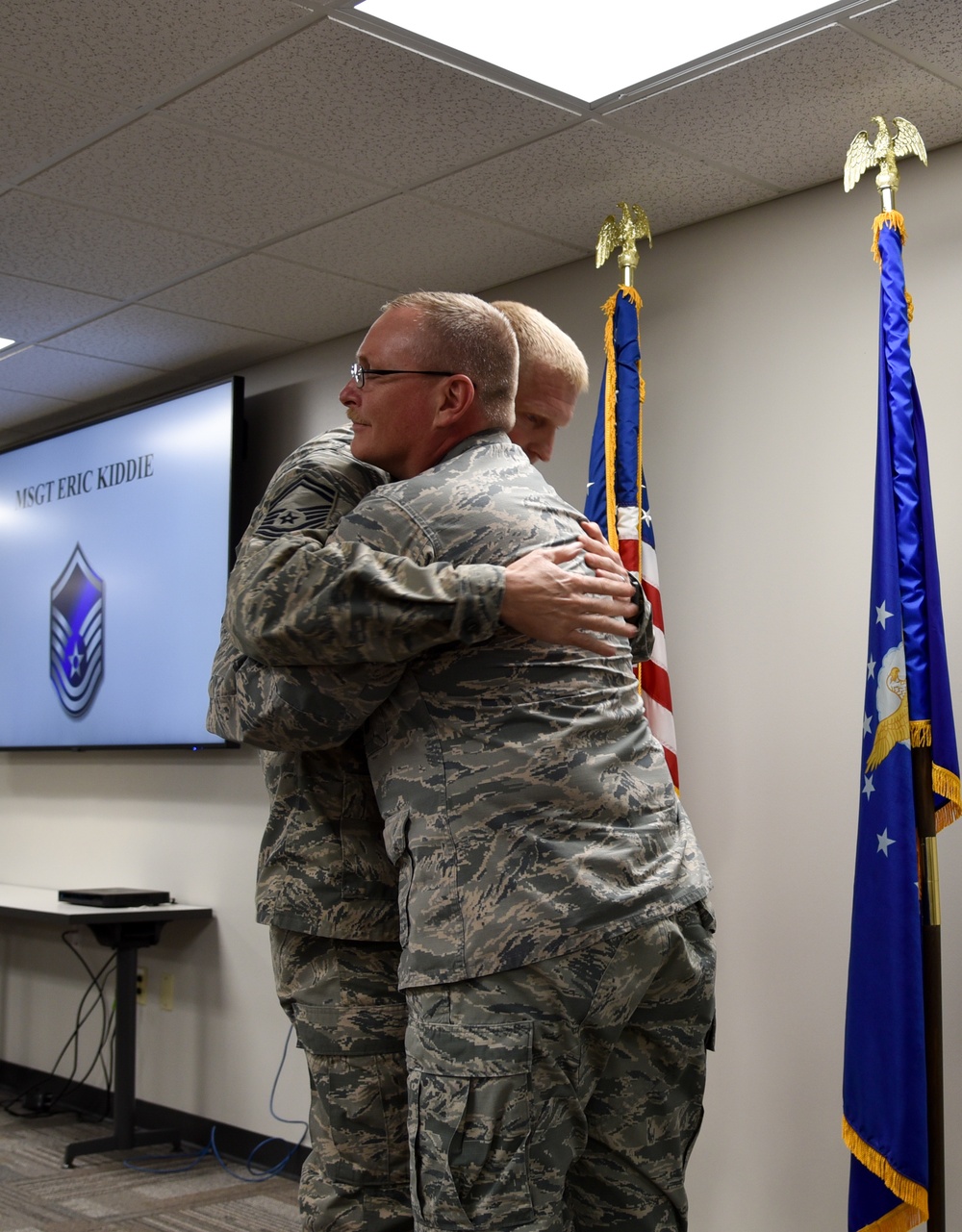 Master Sgt. Eric Kiddie retires