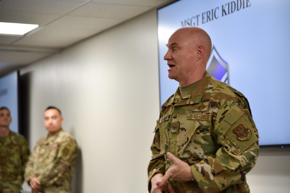 Master Sgt. Eric Kiddie retires