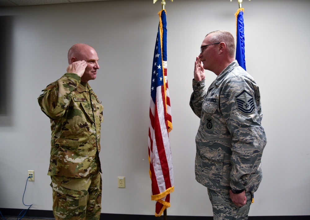 Master Sgt. Eric Kiddie retires
