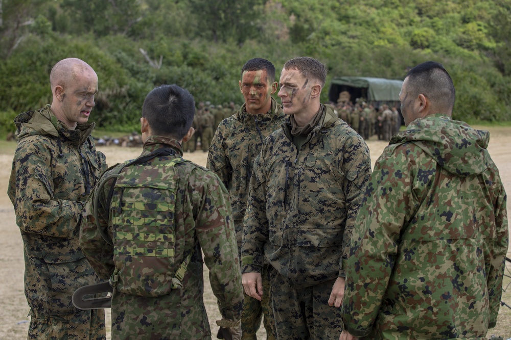 USMC and Japanese ARDB leaders conduct after action review