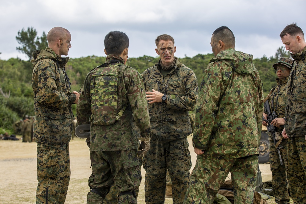 USMC and Japanese ARDB leaders conduct after action review