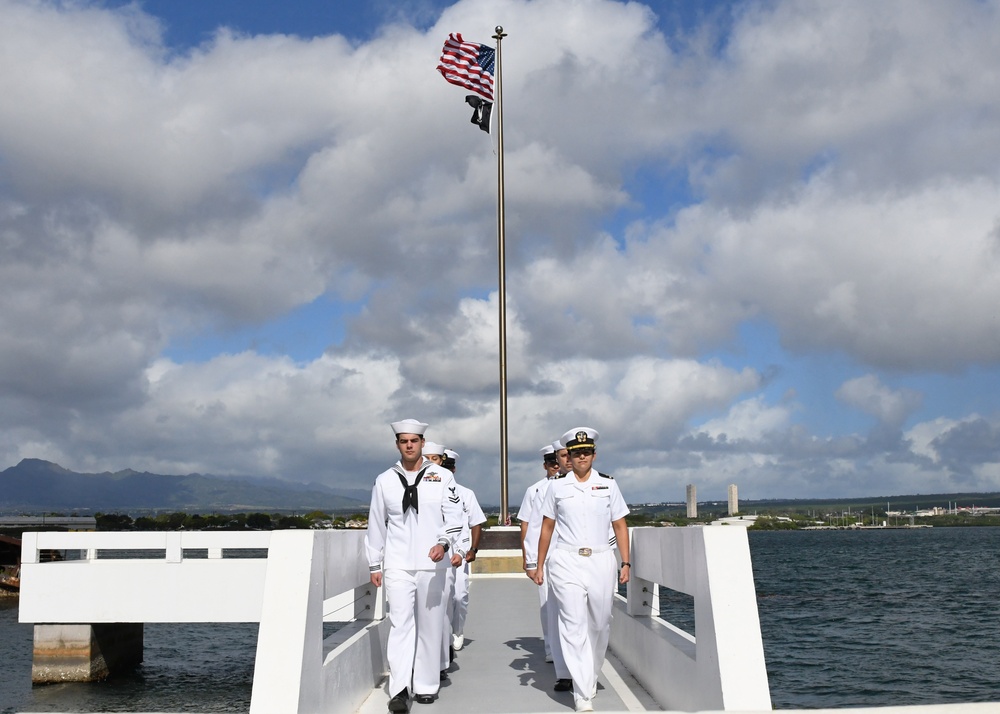 Navy Medical Readiness and Training Command Pearl Harbor Sailors Participate in World War II Veteran Ash Scattering