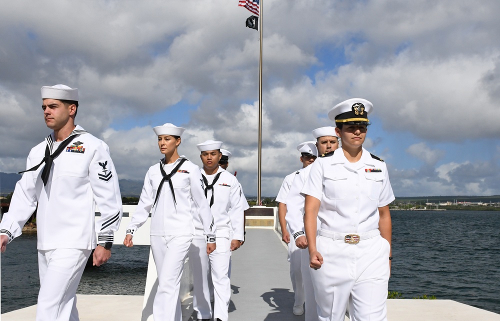 Navy Medical Readiness and Training Command Pearl Harbor Sailors participate in World War II Veteran Ash Scattering