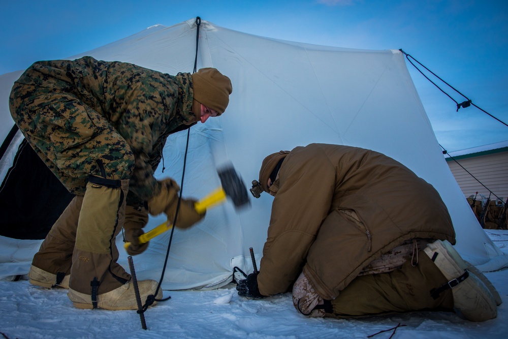 SPMAGTF-AE: Marines participate in cold weather survival training in Alaska