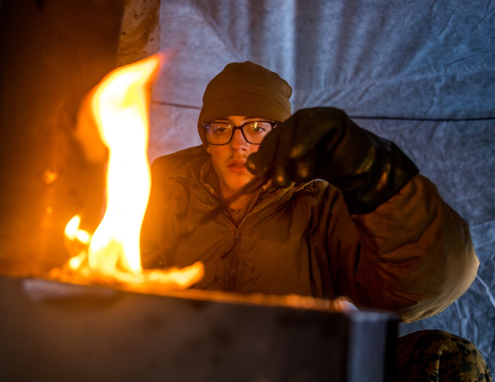 SPMAGTF-AE: Marines participate in cold weather survival training in Alaska