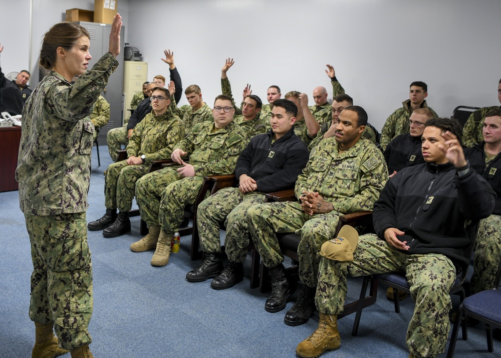 Rear Adm. Kristen B. Fabry visits Misawa Navy Facilities