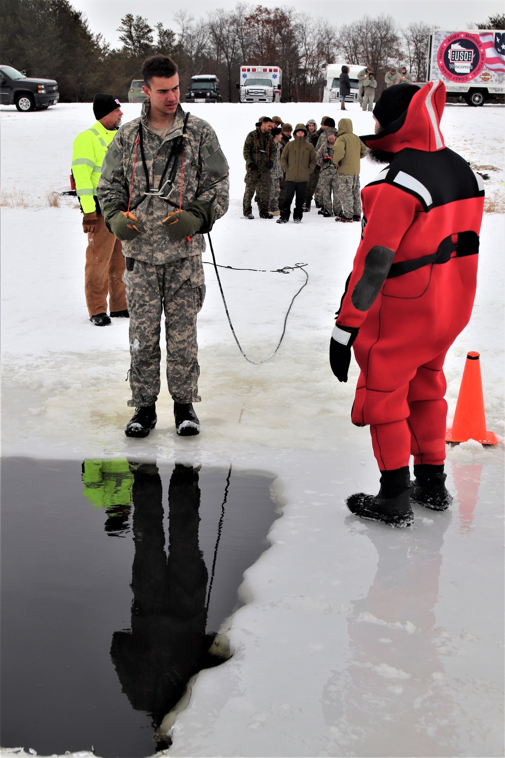 CWOC Class 20-02 students complete cold-water immersion training at Fort McCoy